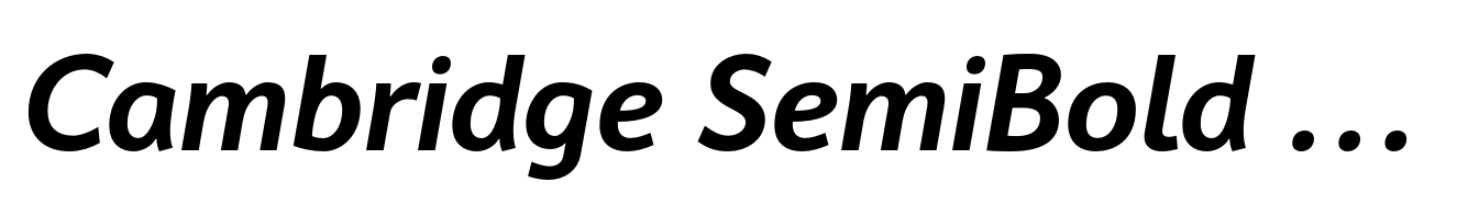 Cambridge SemiBold Italic